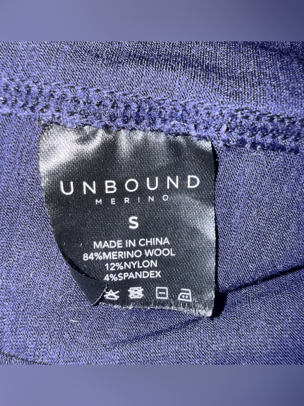 Unbound Merino Wool Navy Blue Scoop Travel Midi Stretch Lightweight Tank Dress S - Picture 12 of 12